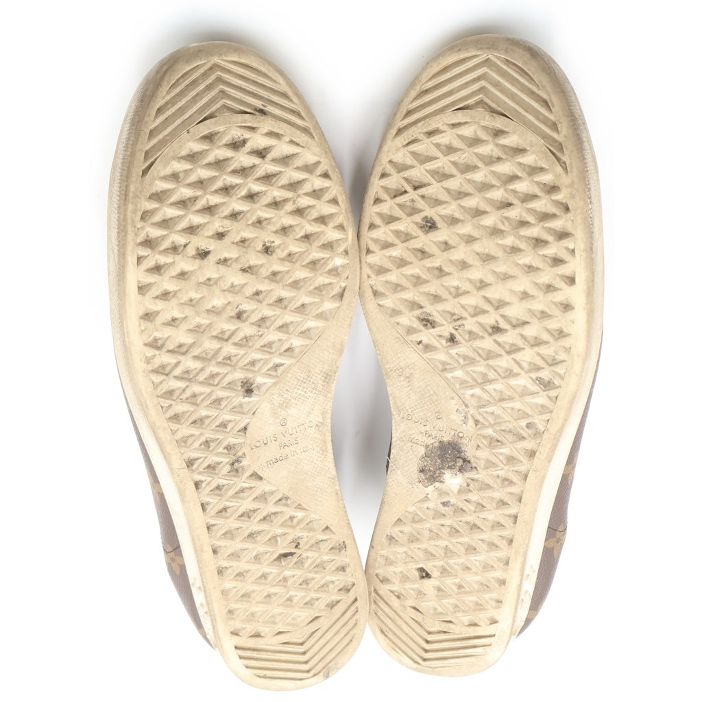 LOUIS VUITTON(ルイヴィトン) モノグラム ルクセンブルグ ローカットスニーカー レザー #8.5 ブラウン MS1109