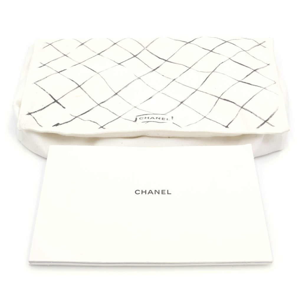 CHANEL(シャネル) デカマトラッセ 30 WフラップWチェーンショルダーバッグ ブラック キャビアスキン シルバー金具 14番台 A58600 レディース