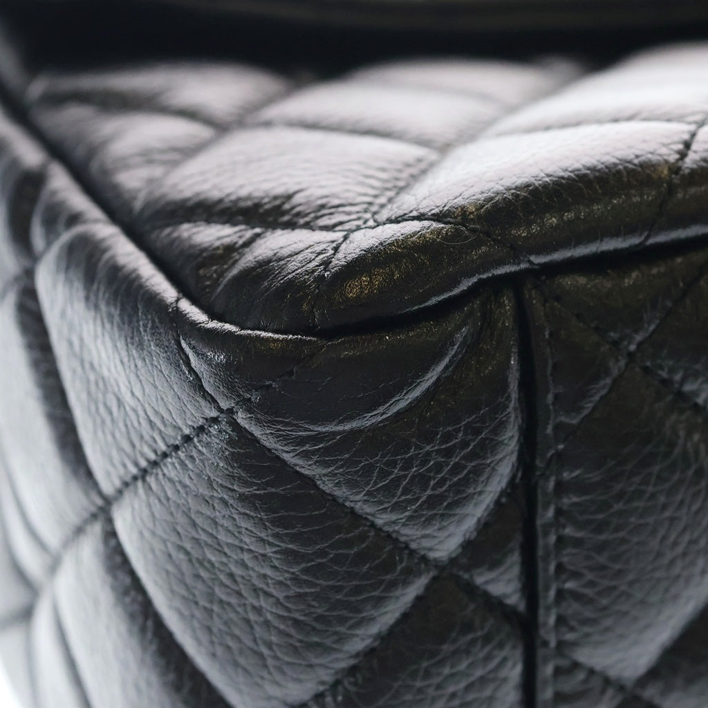 CHANEL(シャネル) デカマトラッセ40 チェーンショルダーバッグ ブラック レザー ゴールド金具 レディース