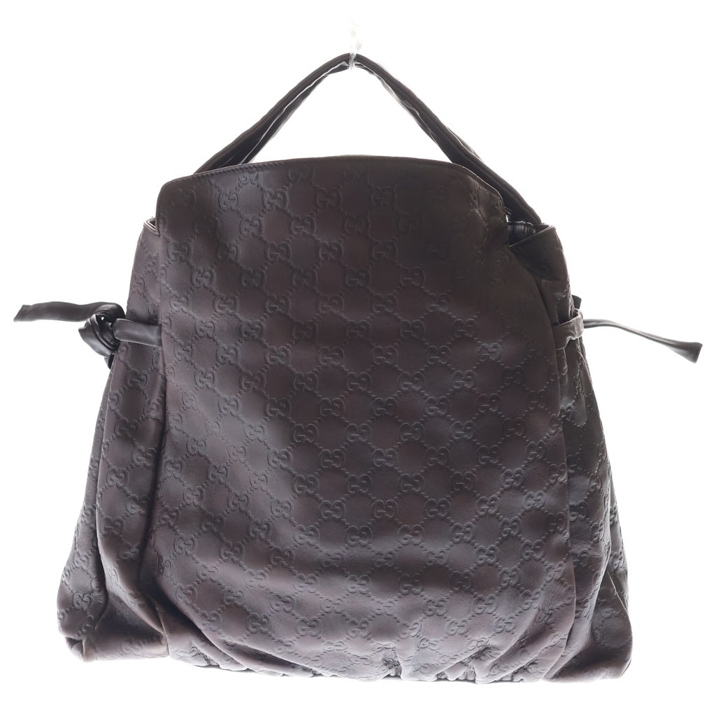 GUCCI(グッチ) ヒステリア トートバッグ ハンドバッグ ブラウン レザー 197061 ゴールド金具 レディース