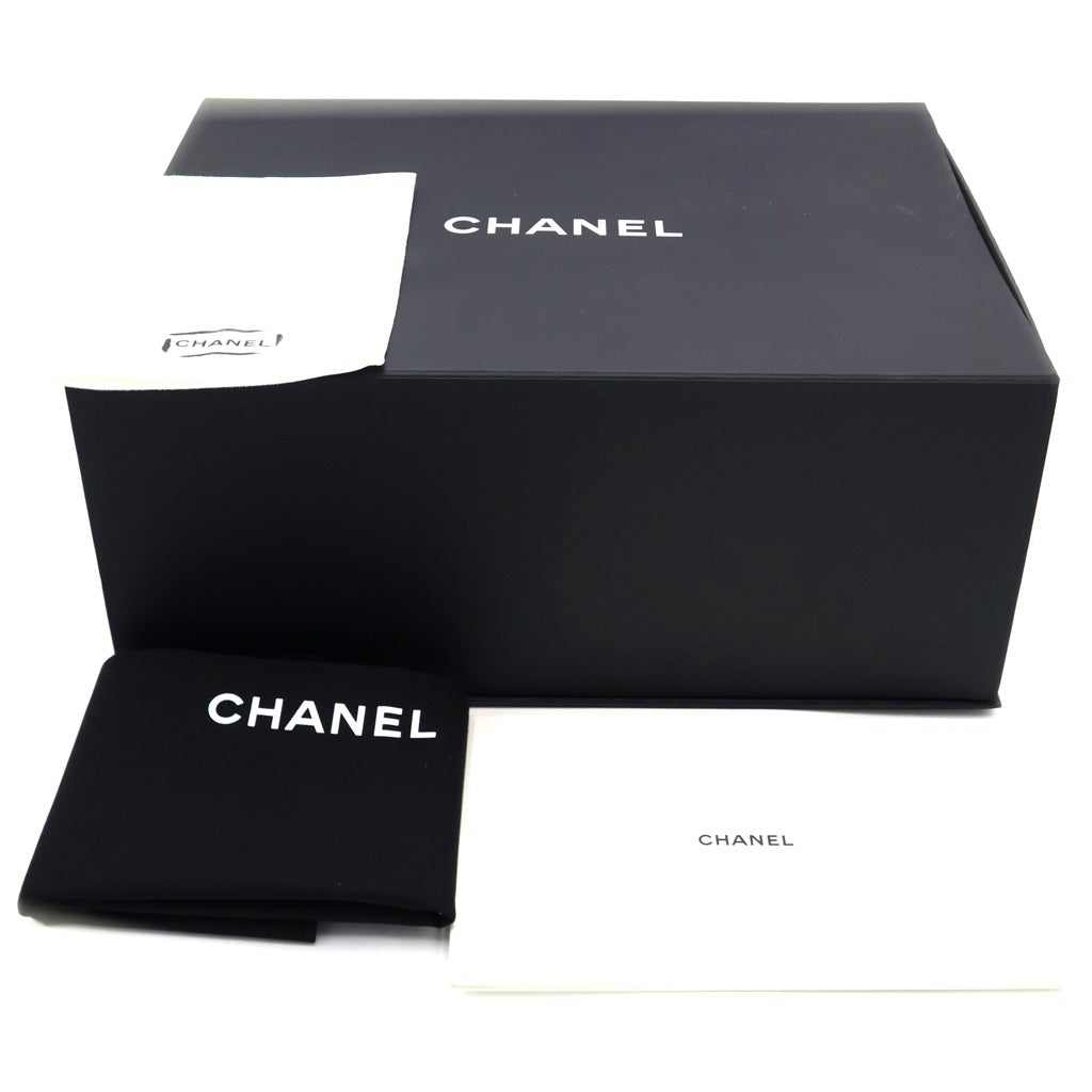 CHANEL(シャネル) マトラッセ チェーントートバッグ ラージ キャビアスキン シルバー金具 ブラック A91046 プレート レディース