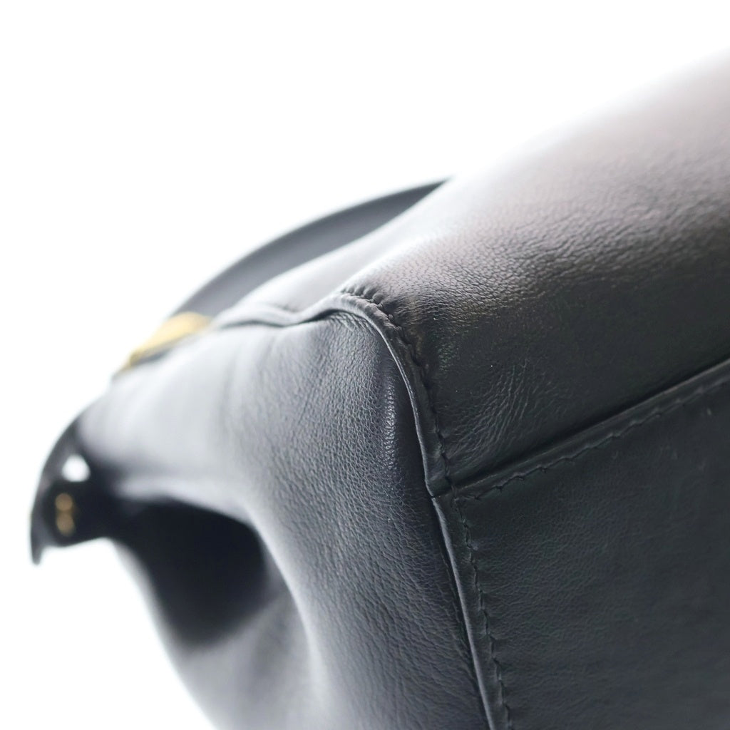 FENDI(フェンディ) ピーカブー レザー ゴールド金具 2WAY ハンドバッグ ショルダーバッグ 8BN244 ブラック レディース