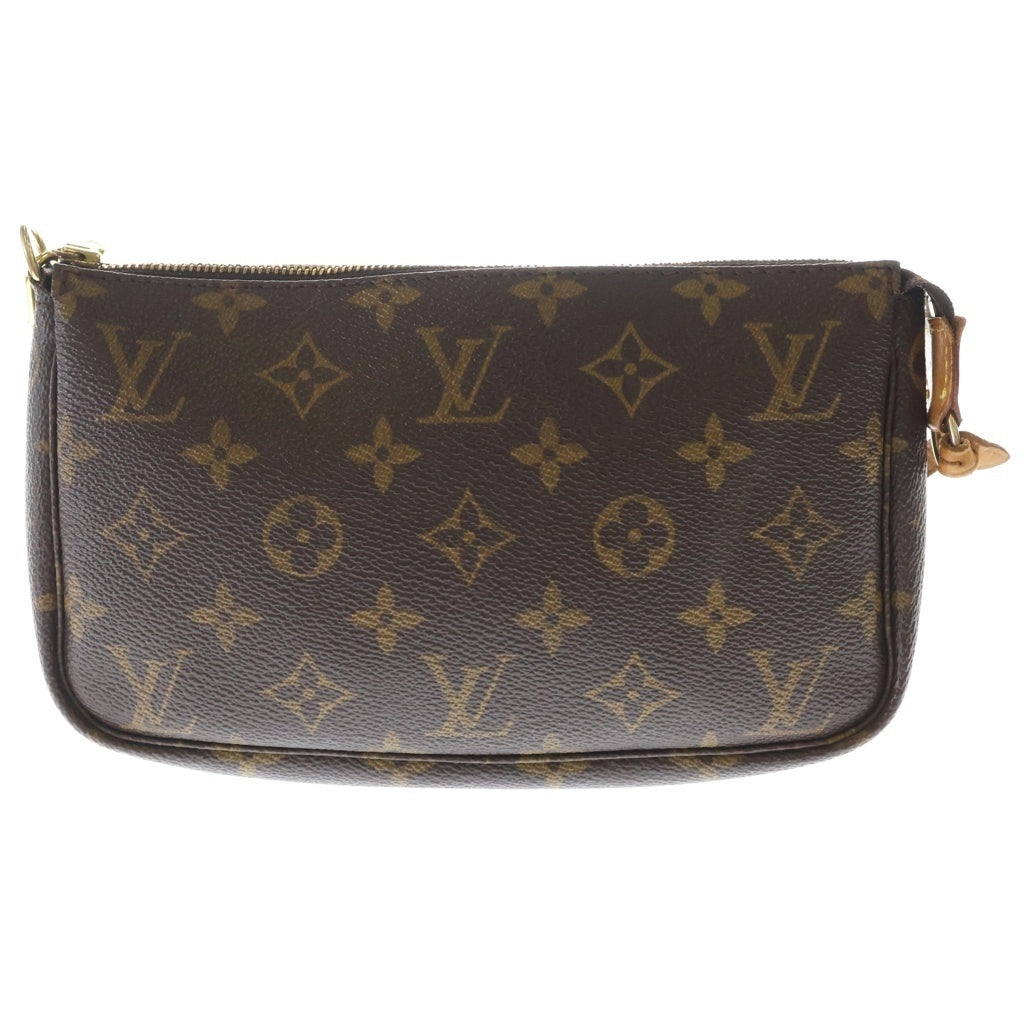LOUIS VUITTON(ルイヴィトン) モノグラム アクセソワール ハンドバッグ ブラウン レザー×PVC M51980 ゴールド金具 レディース