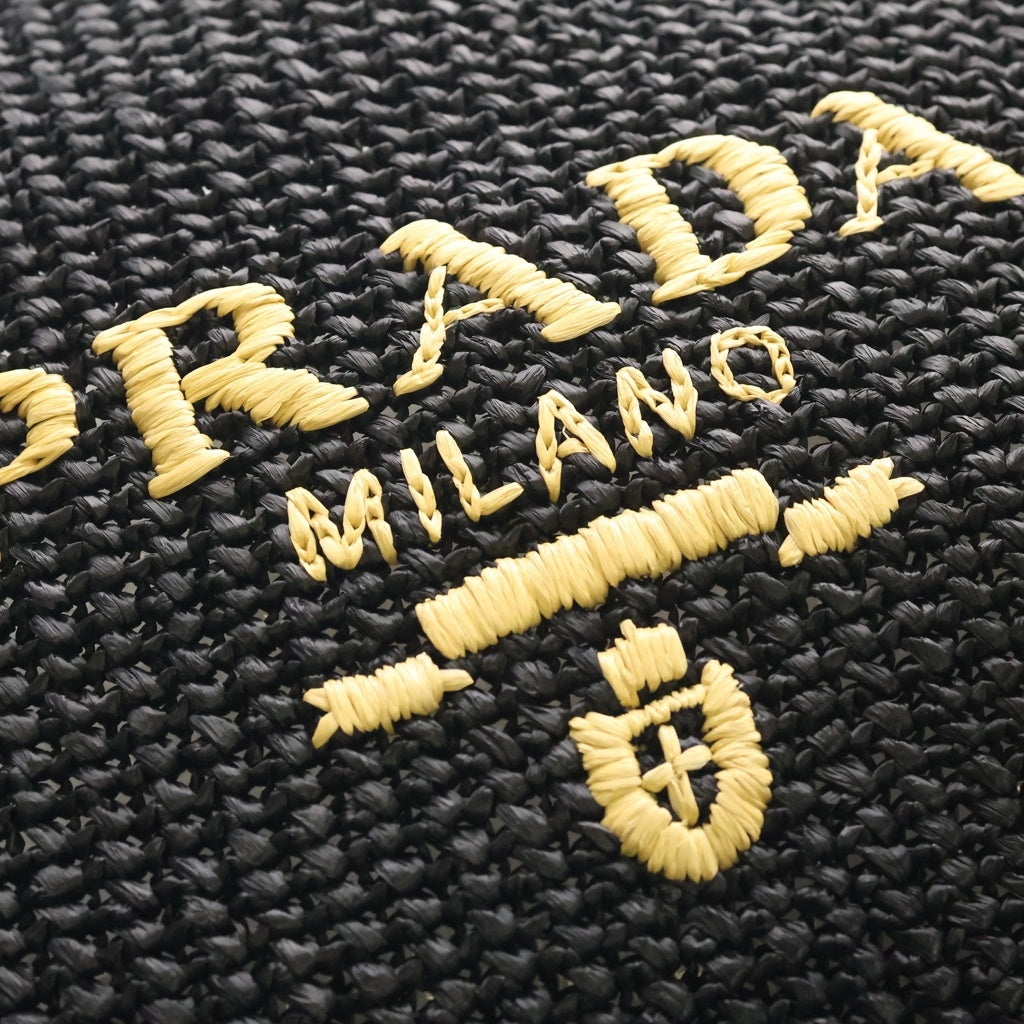 PRADA(プラダ) クロシェ トートバッグ ラージ ハンドバッグ カゴバッグ ブラック 2VG121 レディース