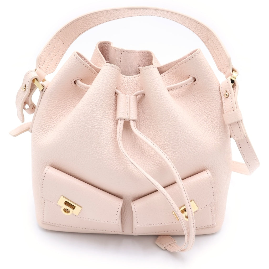 FERRAGAMO(フェラガモ) MULTIPOCKET BUCKET BAG マルチポケット バケット ハンド ショルダーバッグ ピンク 220915