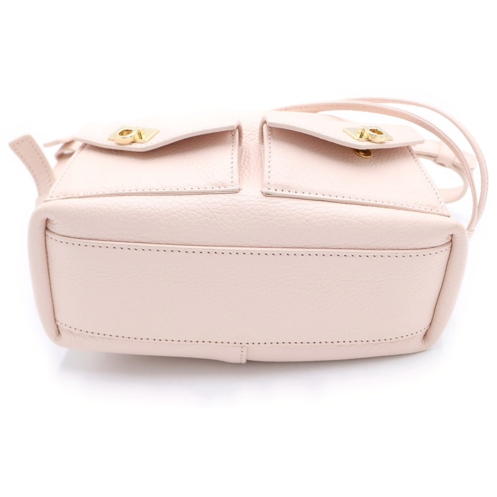 FERRAGAMO(フェラガモ) MULTIPOCKET BUCKET BAG マルチポケット バケット ハンド ショルダーバッグ ピンク 220915