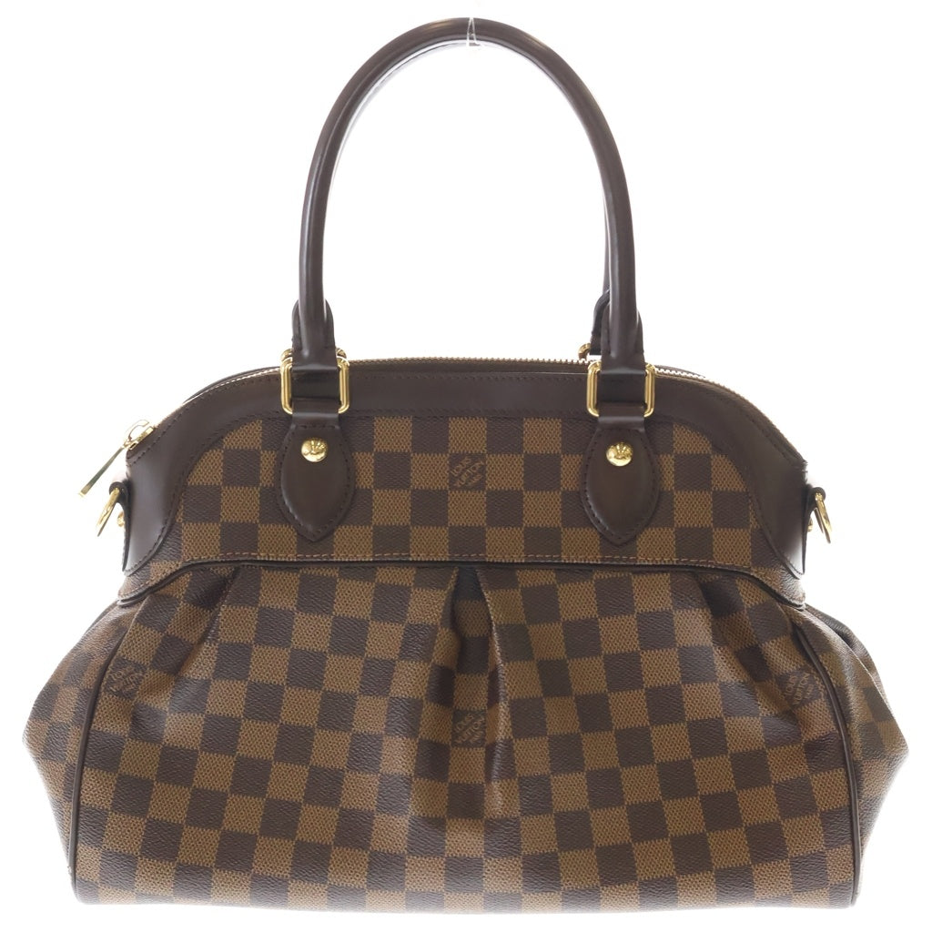 LOUIS VUITTON(ルイヴィトン) トレヴィPM ダミエ 2WAYハンドバッグ ショルダーバッグ ブラウン レザー×PVC N5199 ゴールド金具 レディース