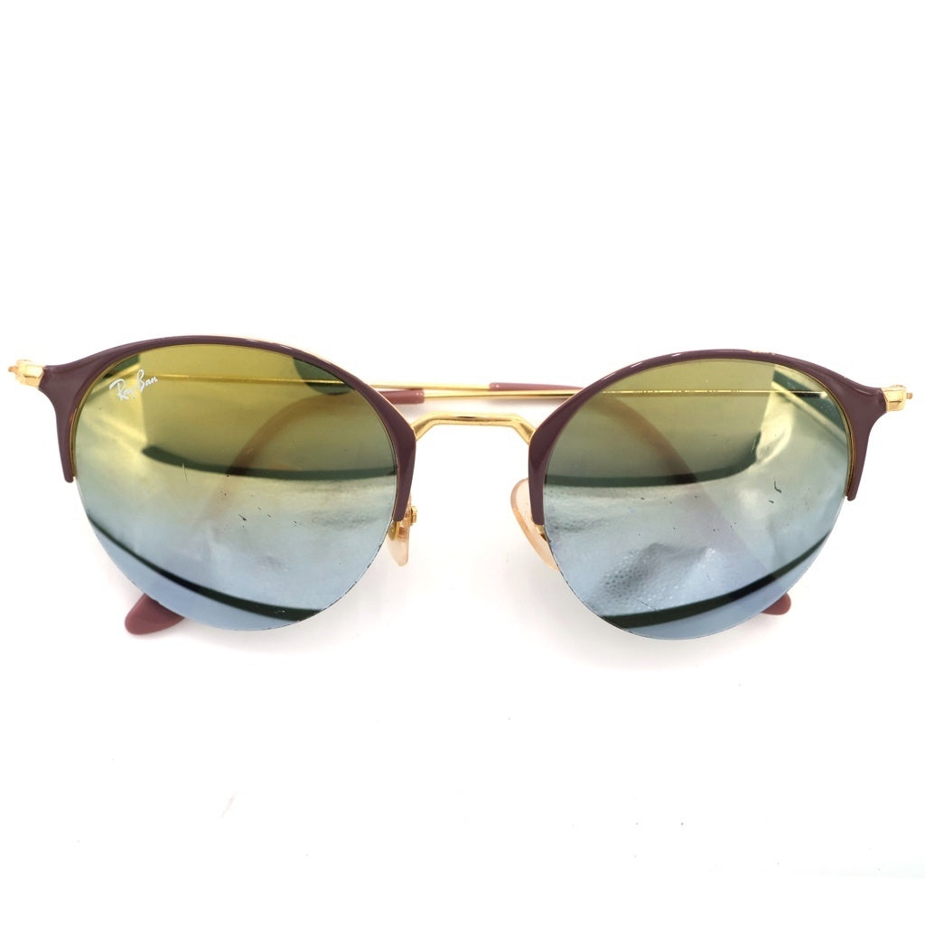 Ray Ban(レイバン) ボストンフレーム ミラーレンズ サングラス メガネ 眼鏡 アイウェア ゴールド/ブラウン RB3578 レディース