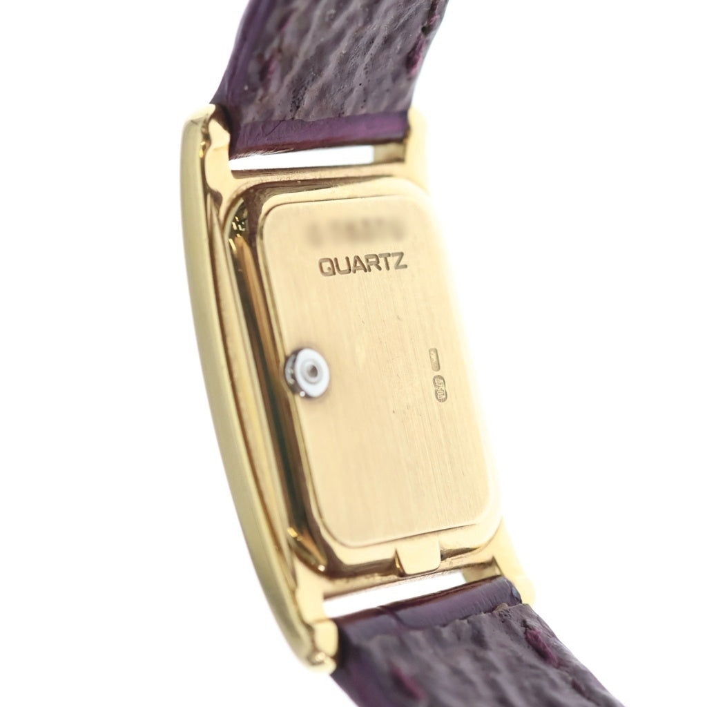 AUDEMARS PIGUET(オーデマ ピゲ) タンク PG×社外レザー/QZ ピンクゴールド クォーツ 電池式 腕時計 シルバー文字盤 66354OR レディース