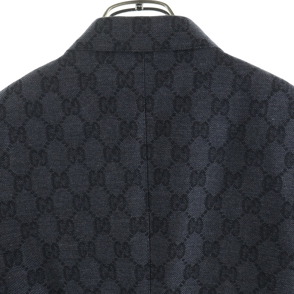 GUCCI(グッチ) GGウール ジャガードジャケット ダークグレー #36 715184