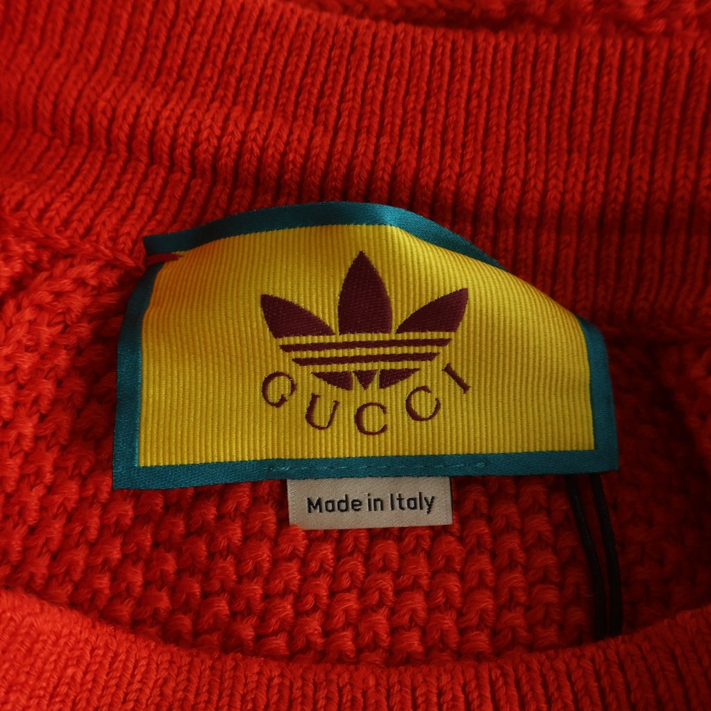 GUCCI(グッチ) ×アディダス ロゴ ショーツ パンツ オレンジ リネン×コットン #XS 693835 レディース