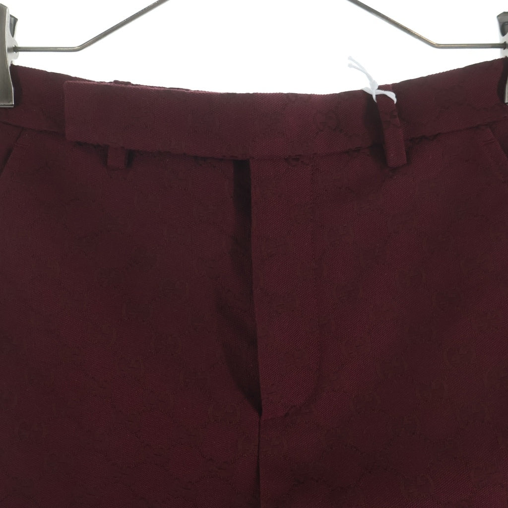 GUCCI(グッチ) GGキャンバス ショートパンツ ワインレッド コットン×ポリエステル #36 792403 レディース