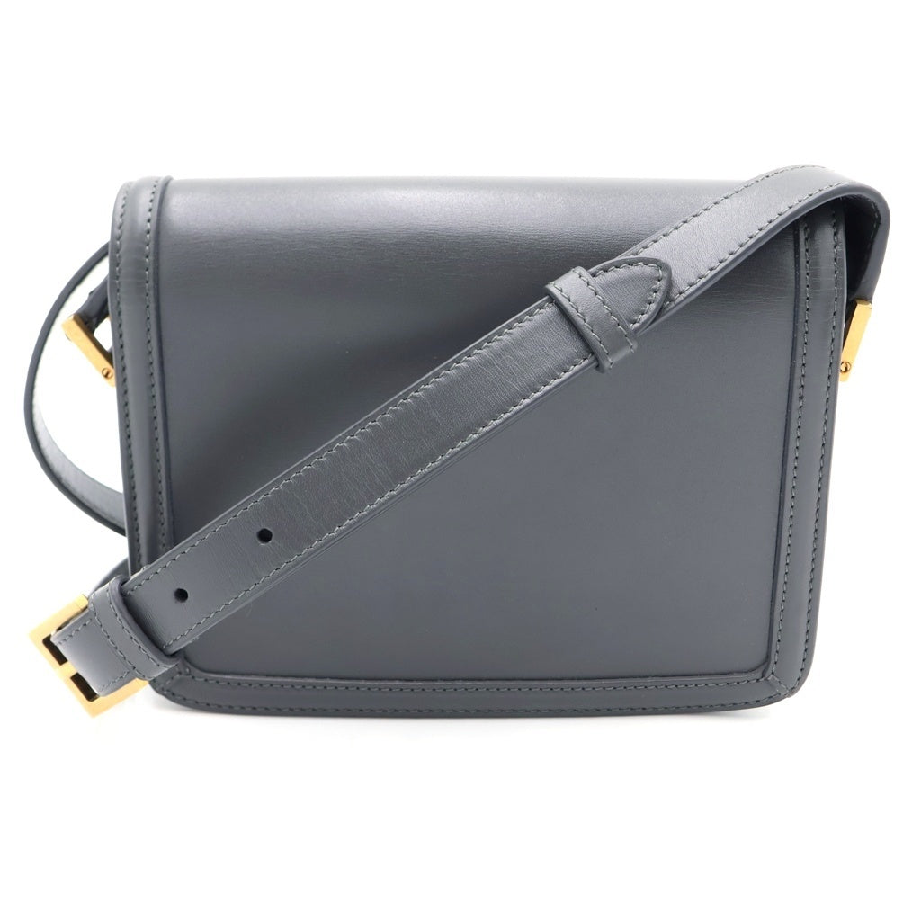 SAINT LAURENT PARIS(サンローランパリ) ソルフェリーノ スモール ショルダーバッグ ミニバッグ グレー レザー 634306 ゴールド金具 レディース