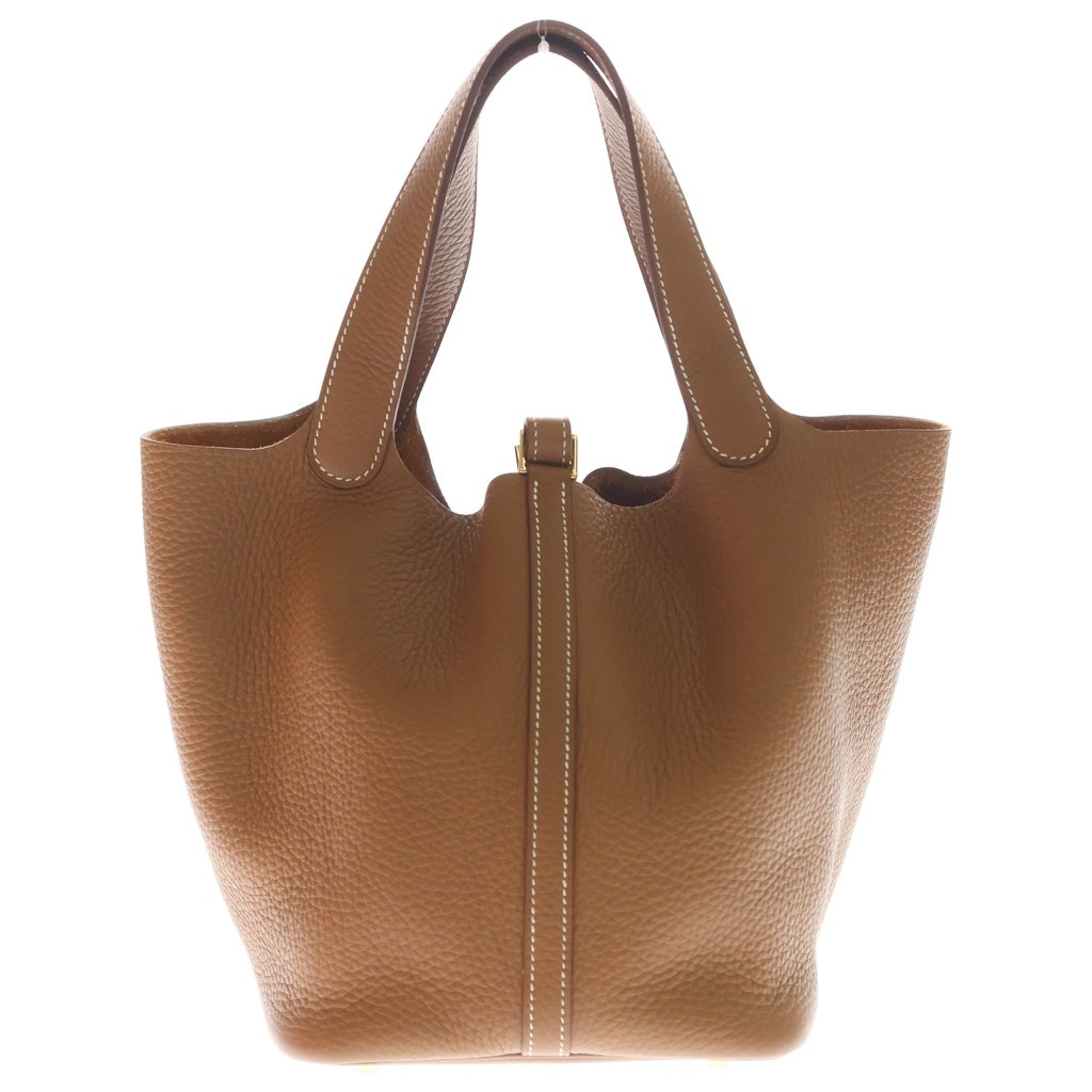 HERMES(エルメス) ピコタンロックMM トリヨンクレマンス ゴールド金具 ハンドバッグ W刻印 ゴールド レディース