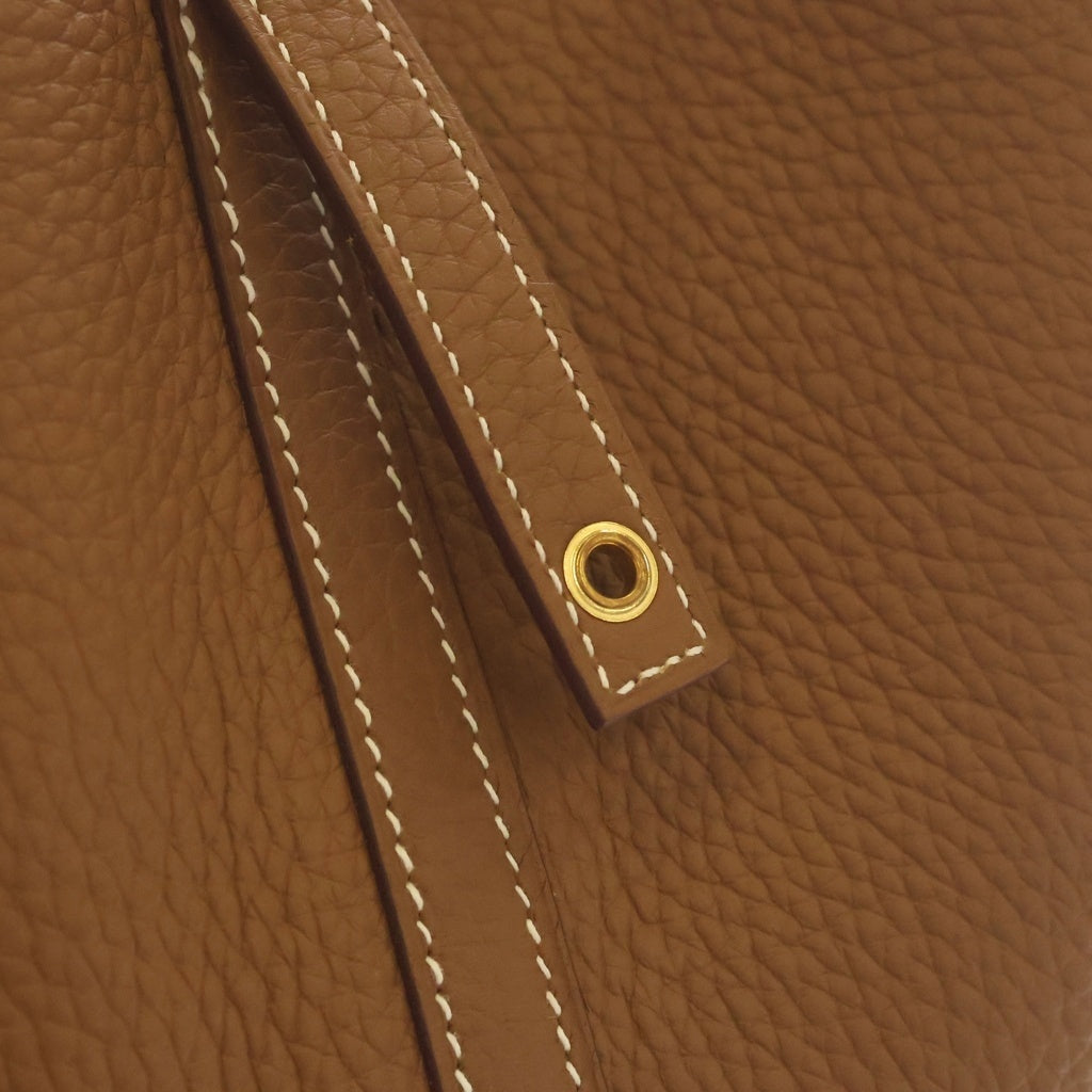 HERMES(エルメス) ピコタンロックMM トリヨンクレマンス ゴールド金具 ハンドバッグ W刻印 ゴールド レディース