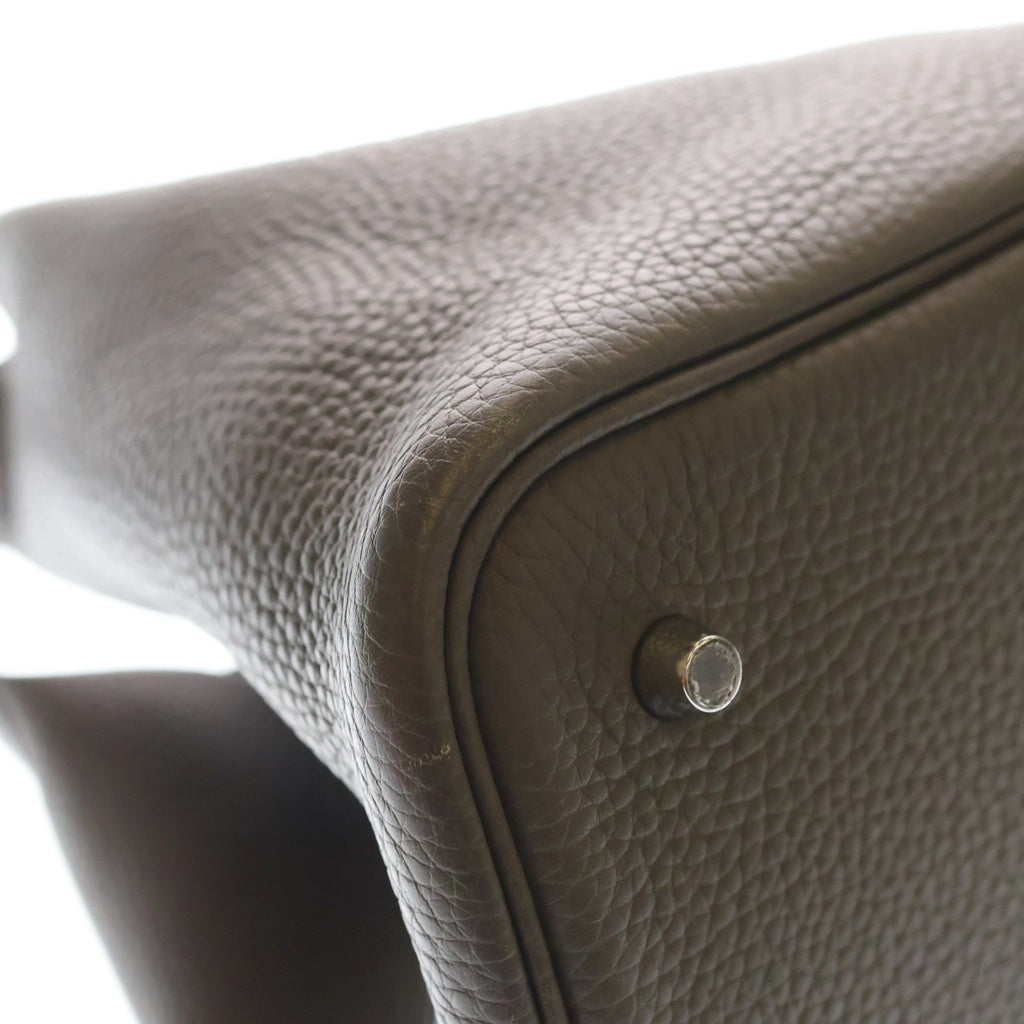 HERMES(エルメス) ピコタンロックMM トリヨンクレマンス シルバー金具 ハンドバッグ D刻印 エトゥープ レディース