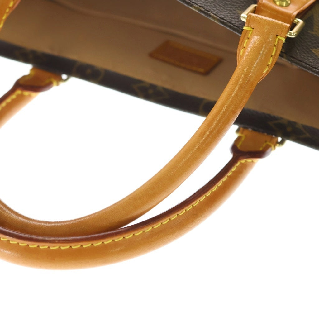 LOUIS VUITTON(ルイヴィトン) モノグラム サックプラ トートバッグ ハンドバッグ ブラウン レザー×PVC M51140 ゴールド金具 レディース