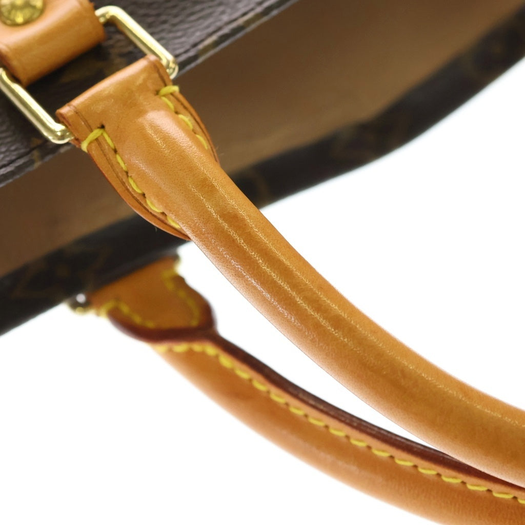 LOUIS VUITTON(ルイヴィトン) モノグラム サックプラ トートバッグ ハンドバッグ ブラウン レザー×PVC M51140 ゴールド金具 レディース