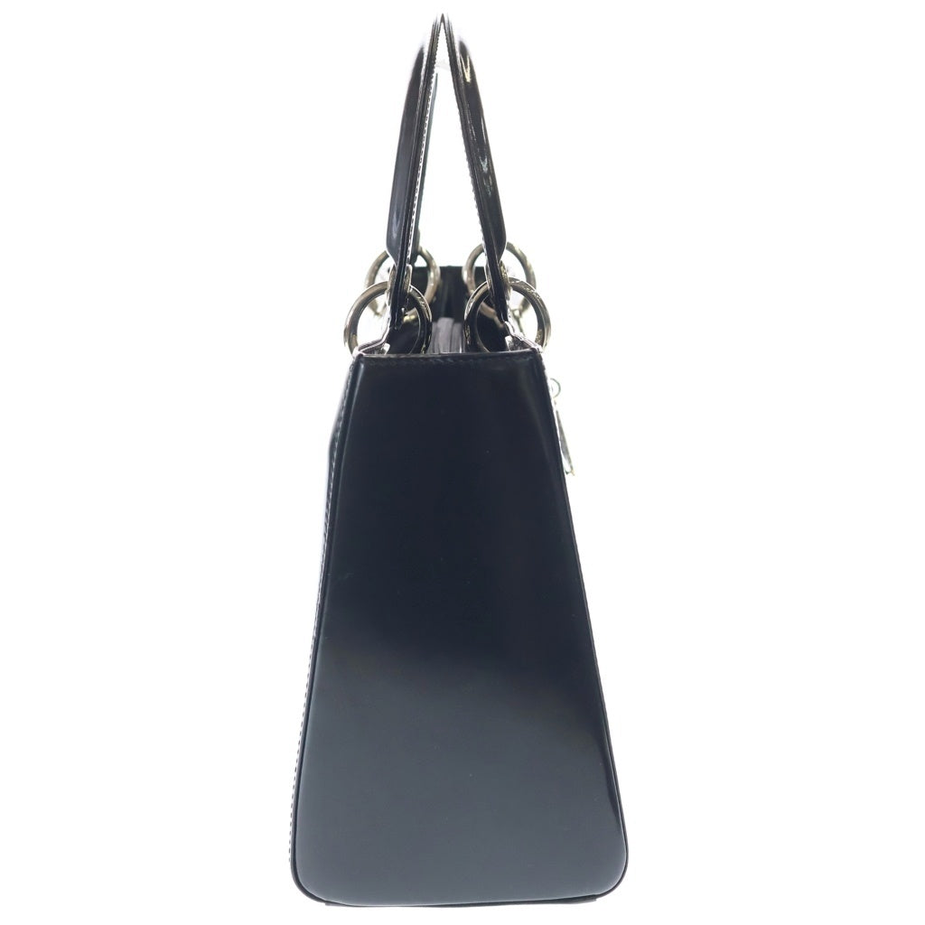 Christian Dior(クリスチャンディオール) マイレディディオール 2WAYハンドバッグ ショルダーバッグ ブラック レザー シルバー金具 レディース