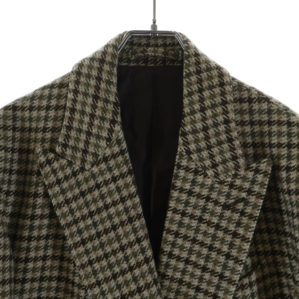 LARDINI(ラルディーニ) ダブルブレステッドチェックウールコート ベージュ #50 JA23218Q