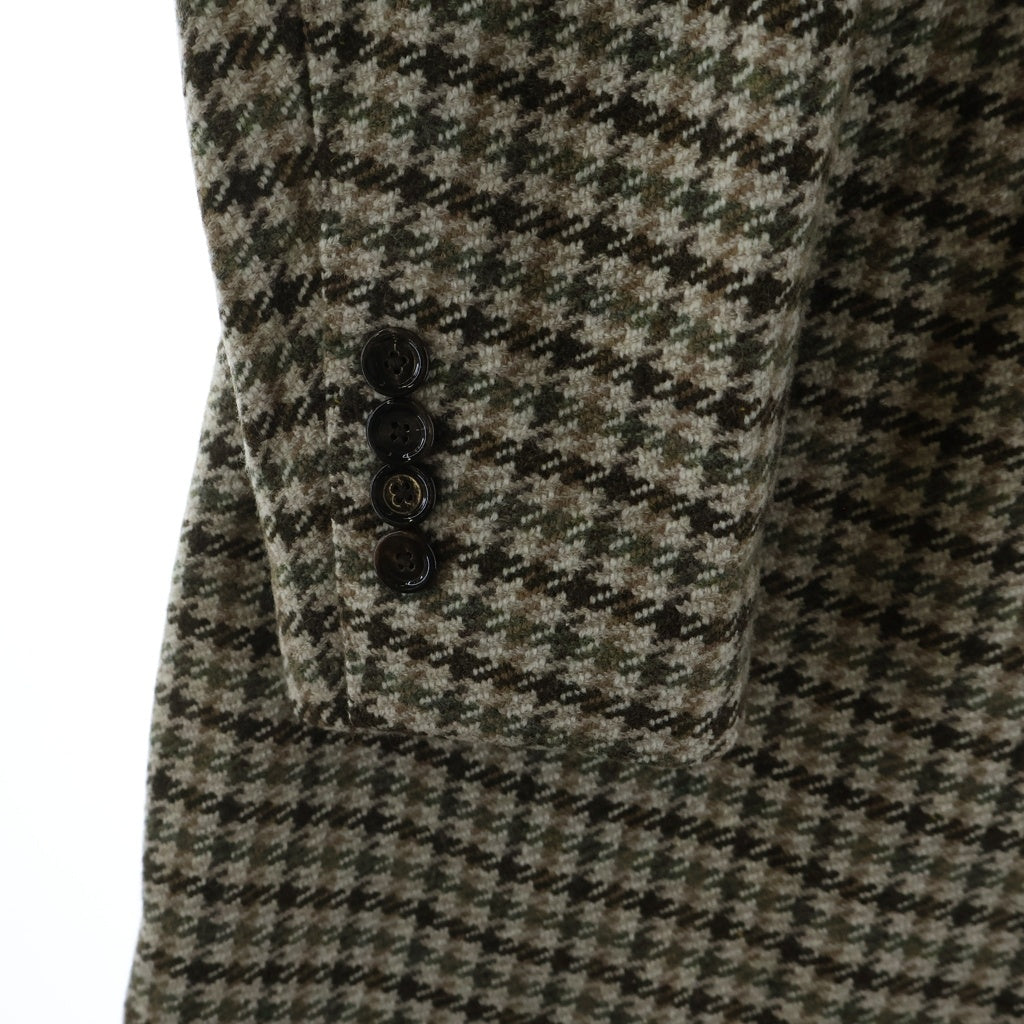 LARDINI(ラルディーニ) ダブルブレステッドチェックウールコート ベージュ #50 JA23218Q