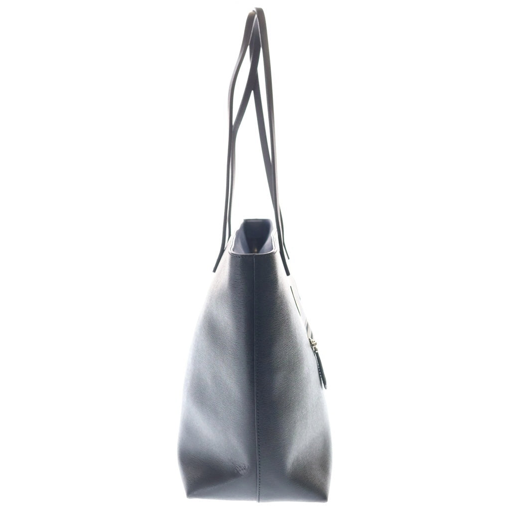 FENDI(フェンディ) モンスター ロールバッグ ハンドバッグ トートバッグ ブラック レザー 8BH185 シルバー金具 レディース