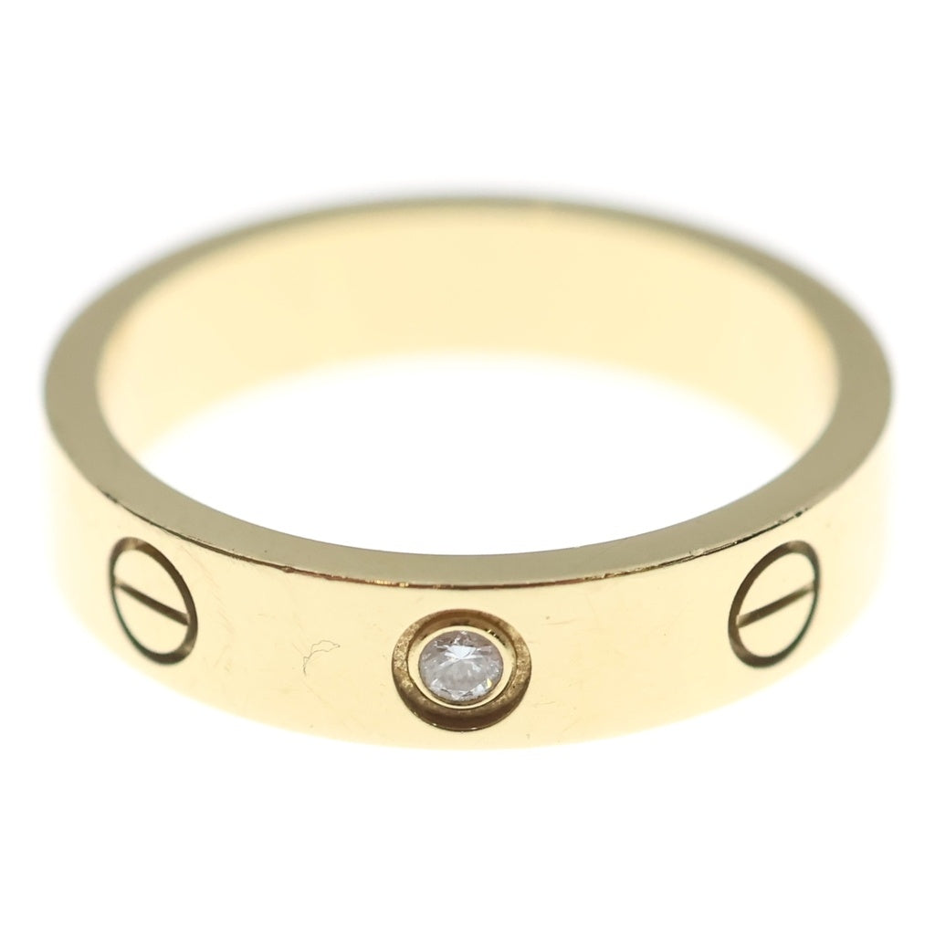Cartier(カルティエ) ミニラブ リング イエローゴールド ダイヤ 1PD Au750YG #50 レディース