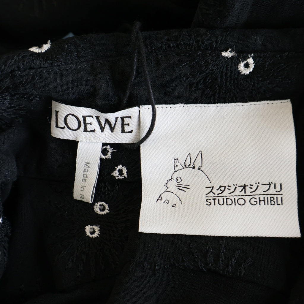 LOEWE(ロエベ) ジブリコラボ まっくろくろすけ刺繍 長袖シアーシャツ ブラック #34