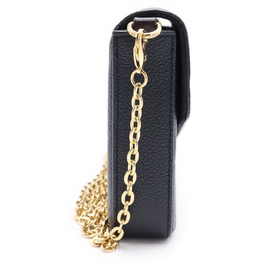 LOUIS VUITTON(ルイヴィトン) モノグラム・アンプラント ポシェットフェリシー チェーンウォレット ショルダーバッグ ノワール ブラック M82477 RFID レディース