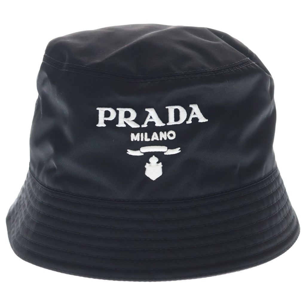 PRADA(プラダ) ロゴ Re-Nylon ナイロン バケットハット バケハ #L ブラック 2HC137 レディース