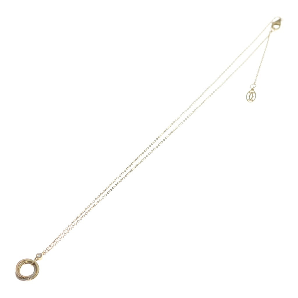 Cartier(カルティエ) トリニティ 1Pダイヤ ネックレス ペンダント チェーン イエローゴールド×ホワイトゴールド×ピンクゴールド Au750YG/PG/WG レディース