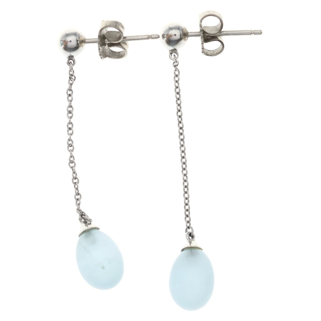 TIFFANY & Co.(ティファニー) レインボードロップ アクアマリン ピアス ホワイトゴールド×ライトブルー Au750WG