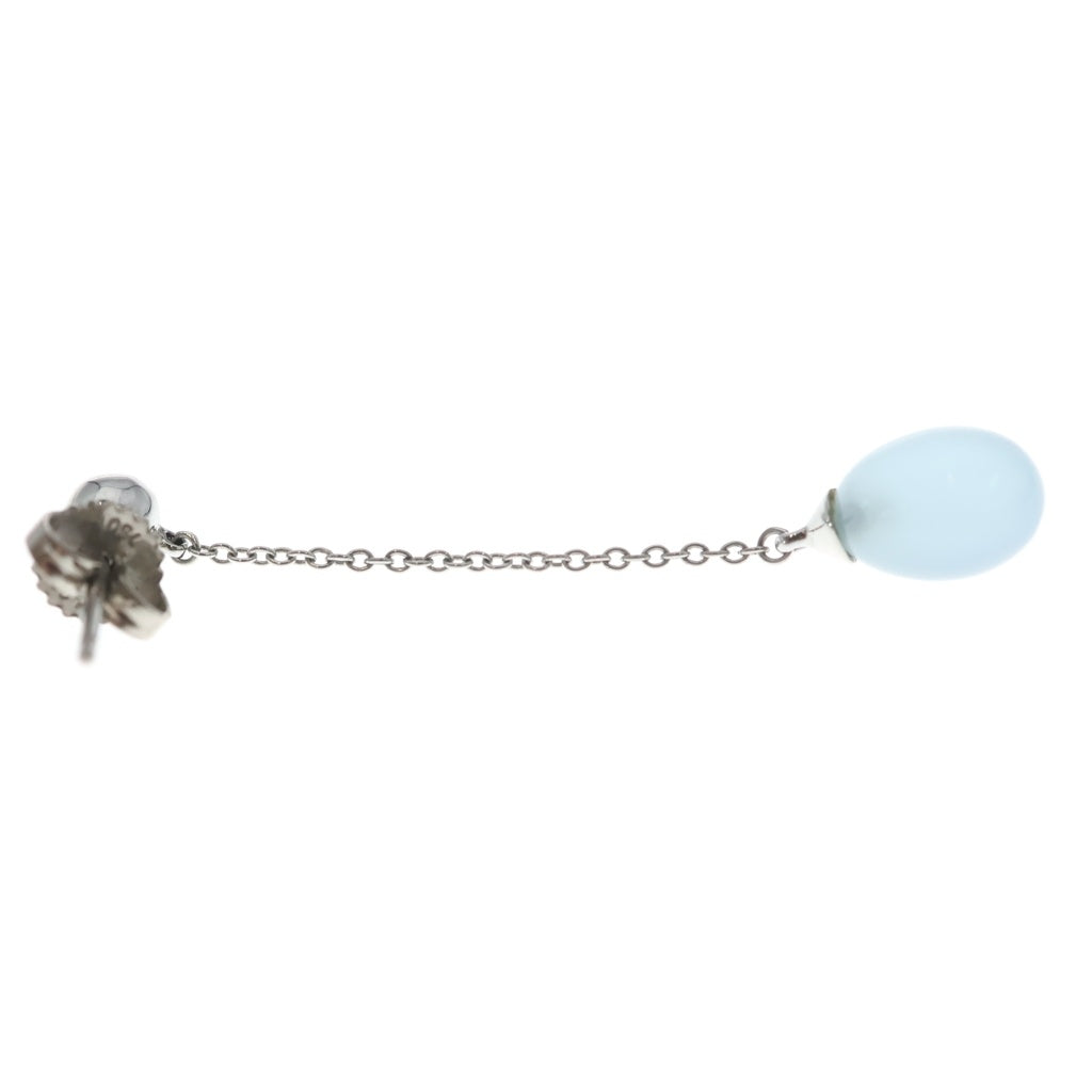 TIFFANY & Co.(ティファニー) レインボードロップ アクアマリン ピアス ホワイトゴールド×ライトブルー Au750WG