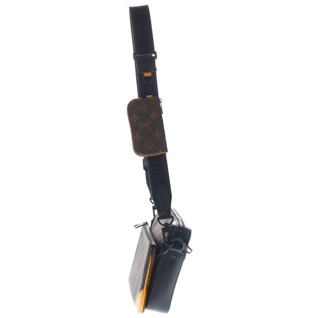 LOUIS VUITTON(ルイヴィトン) モノグラム マカサー トリオメッセンジャー PVC レザー ショルダーバッグ ICタイプ ブラウン M46694 レディース