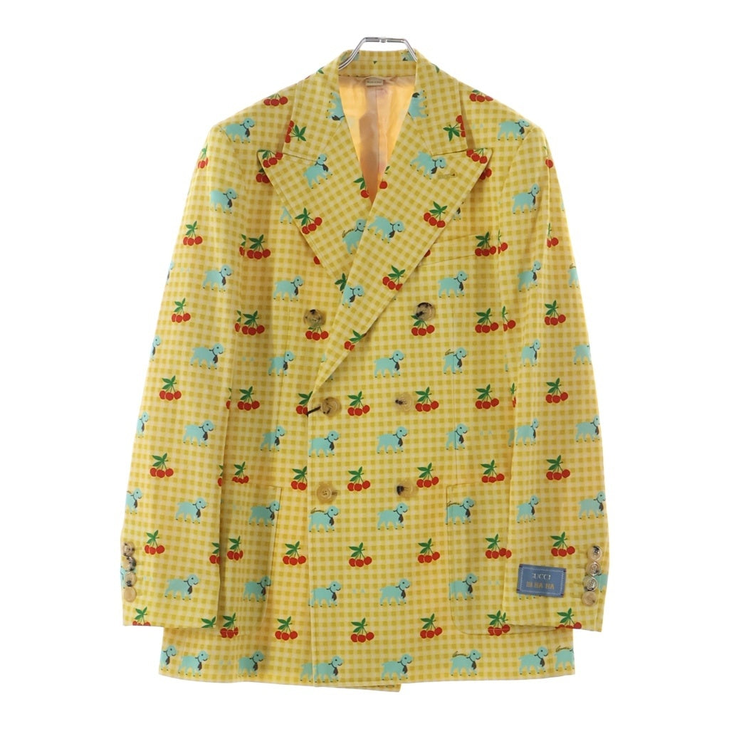 GUCCI(グッチ) ■HA HA HA gingham jacket ダブルテーラードジャケット