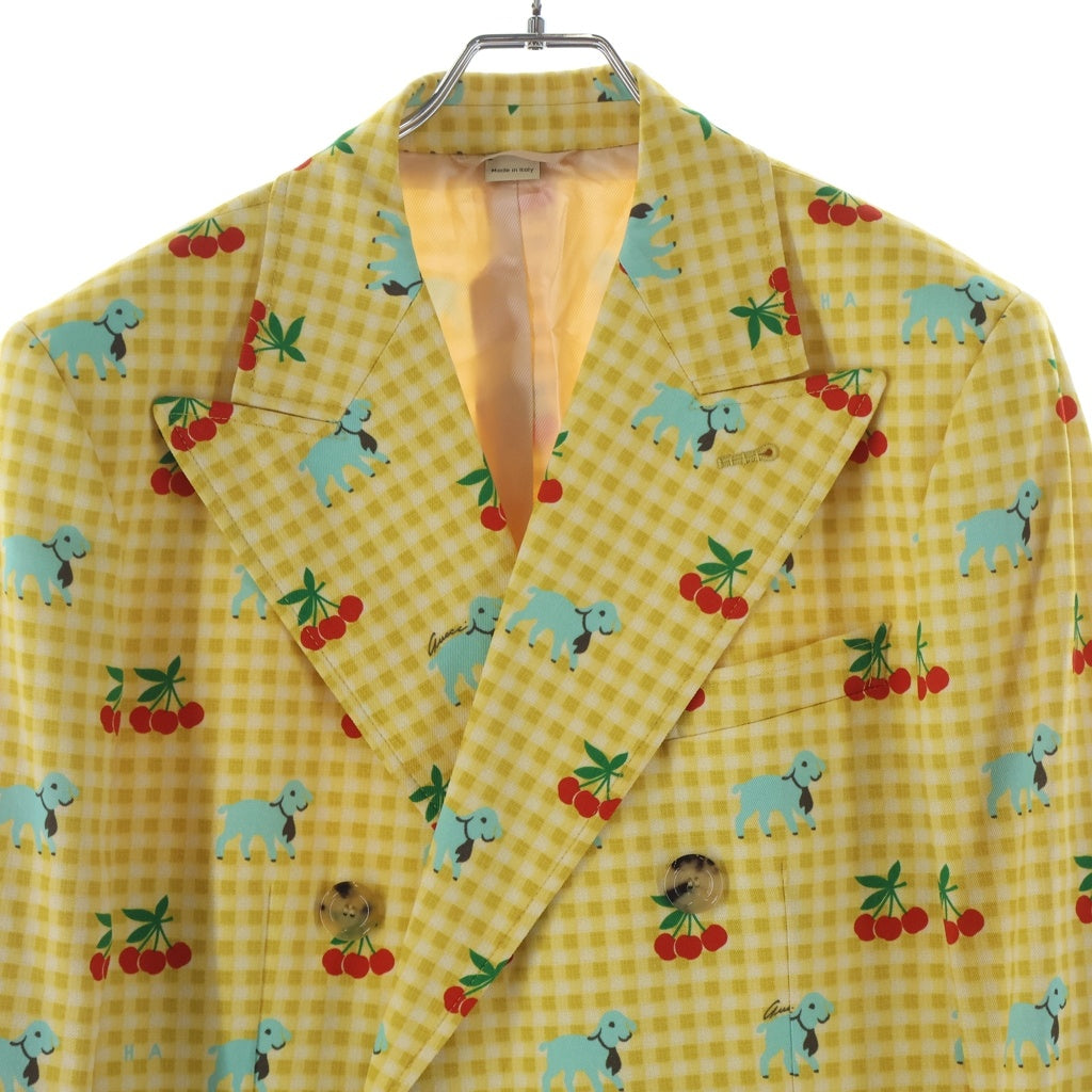 GUCCI(グッチ) ■HA HA HA gingham jacket ダブルテーラードジャケット