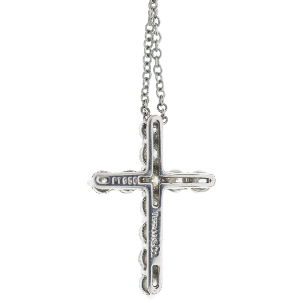 TIFFANY & Co.(ティファニー) スモールクロス ダイヤ ネックレス ペンダント pt950 プラチナ レディース