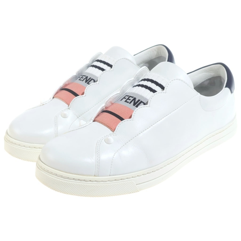 FENDI(フェンディ) ローカットレザースニーカー ホワイト #39 8E6592 レディース