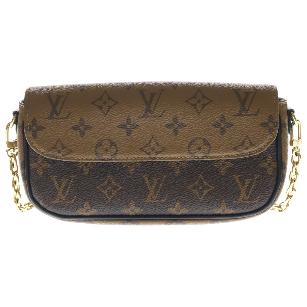 LOUIS VUITTON(ルイヴィトン) モノグラム リバース ウォレット オン チェーン アイビー PVC レザー 2WAY チェーン ショルダーバッグ ゴールド金具 ブラウン M26587 レディース