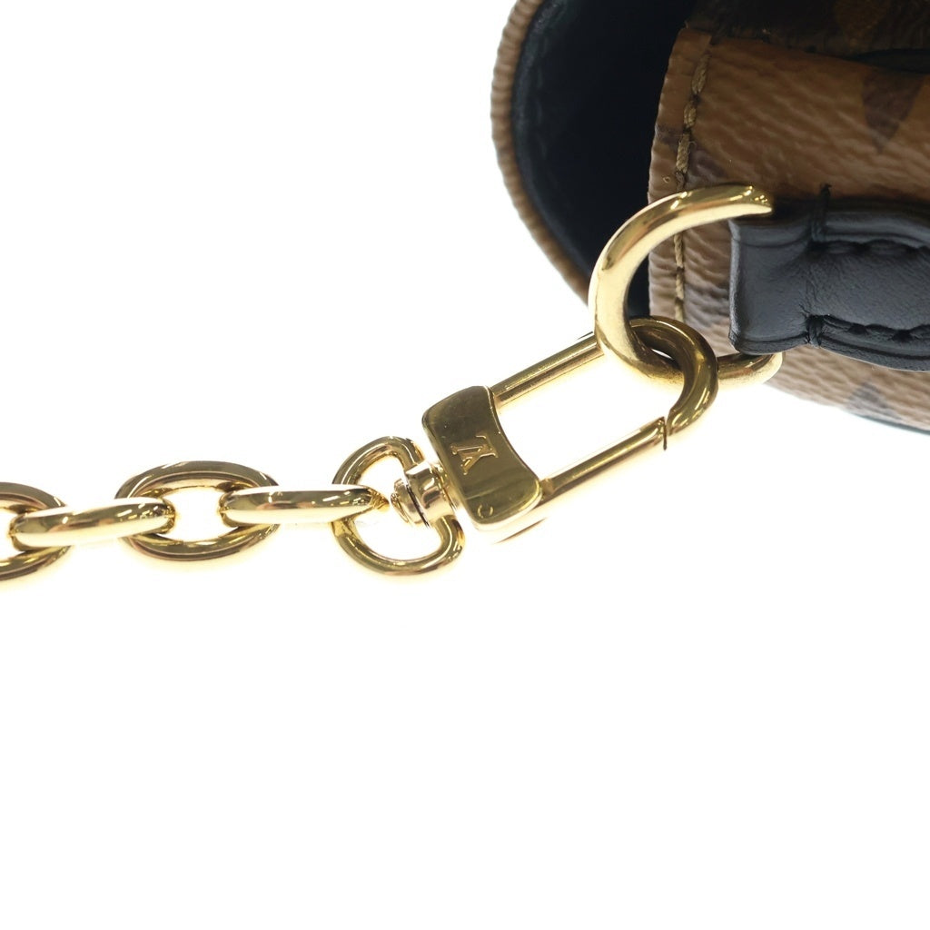 LOUIS VUITTON(ルイヴィトン) モノグラム リバース ウォレット オン チェーン アイビー PVC レザー 2WAY チェーン ショルダーバッグ ゴールド金具 ブラウン M26587 レディース