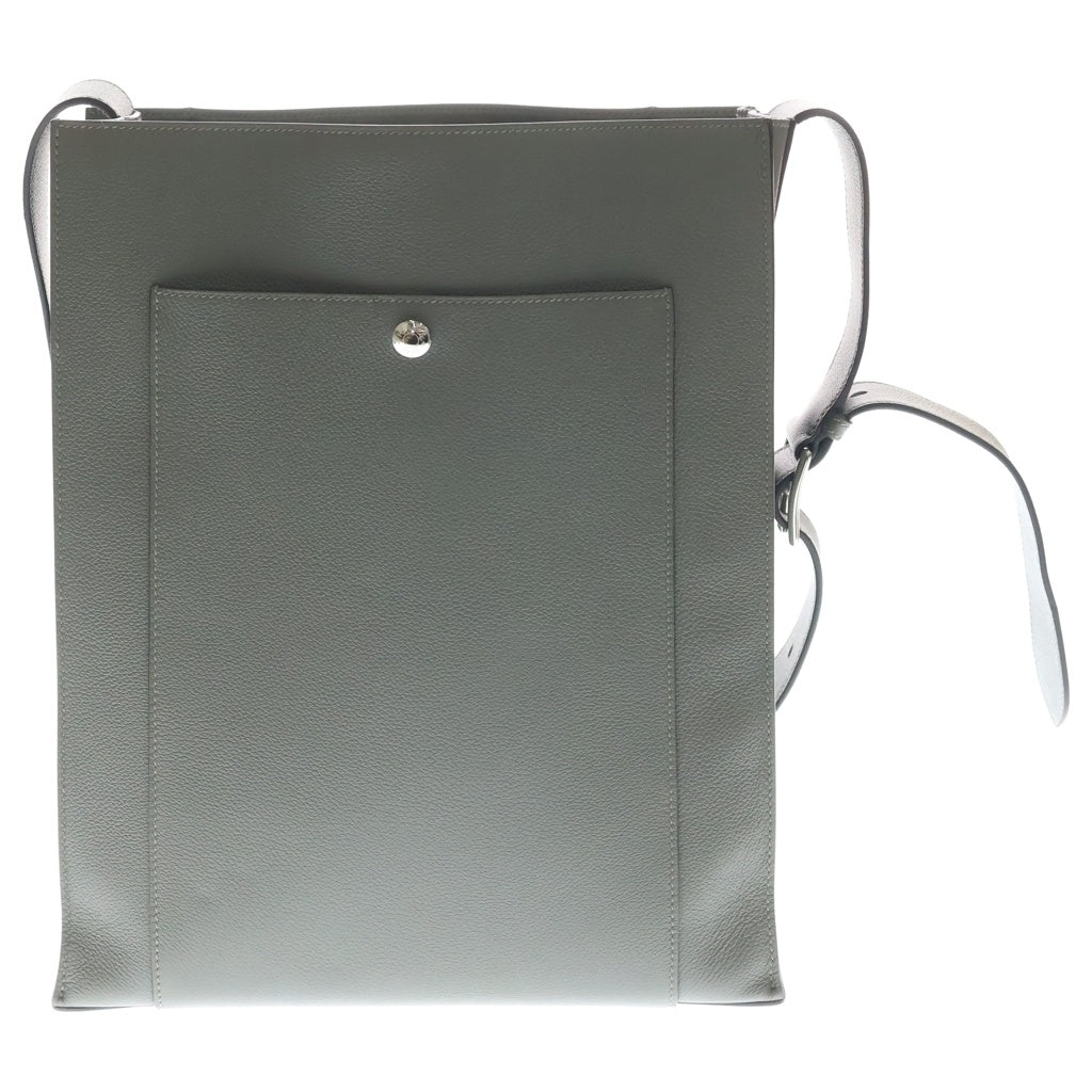 HERMES(エルメス) カバッシュ ヴェールアマンド ショルダーバッグ シルバー金具 グレー W刻印 レディース