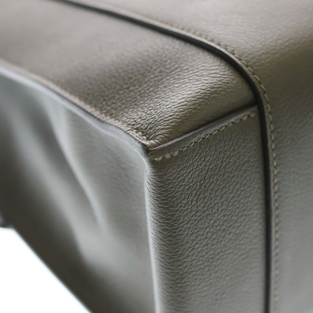 HERMES(エルメス) カバッシュ ヴェールアマンド ショルダーバッグ シルバー金具 グレー W刻印 レディース