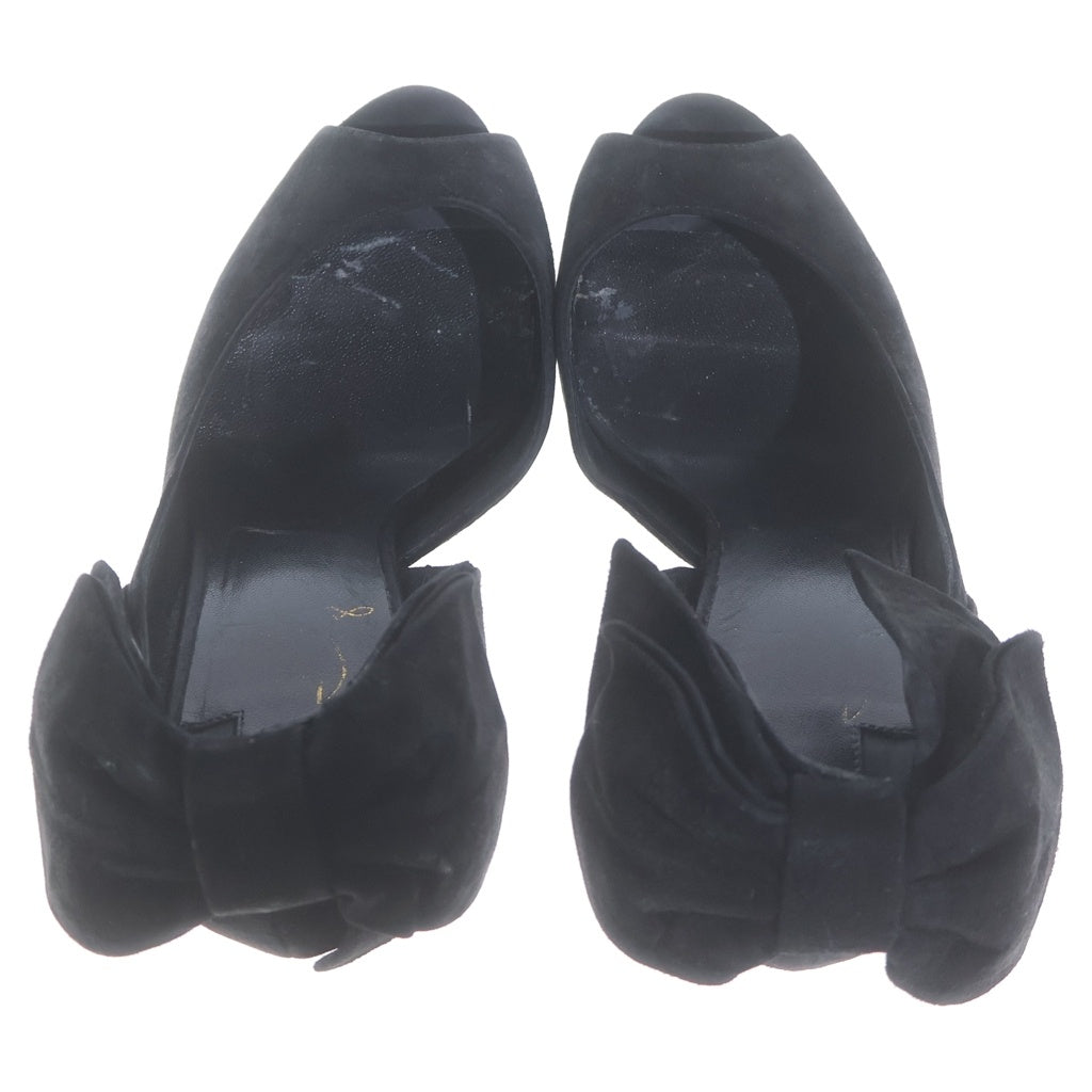 CHRISTIAN LOUBOUTIN(クリスチャンルブタン) スエードヒールパンプス ブラック×レッド #36 レディース