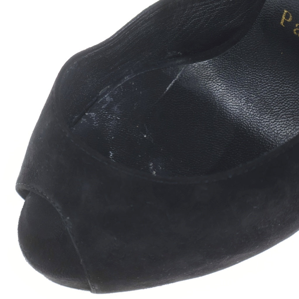CHRISTIAN LOUBOUTIN(クリスチャンルブタン) スエードヒールパンプス ブラック×レッド #36 レディース