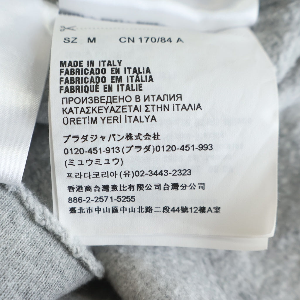 miumiu(ミュウミュウ) ノースリーブ スウェット ロゴ コットン グレー Mサイズ レディース