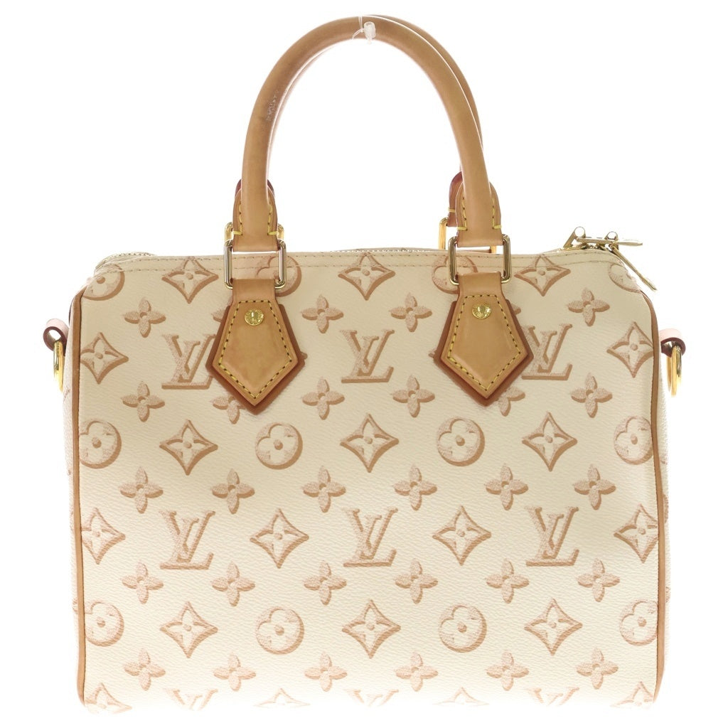 LOUIS VUITTON(ルイヴィトン) モノグラム スピーディバンドリエール25 フォールフォーユー ハンド ショルダーバッグ PVC レザー ホワイト/ブラウン M20919 RFID レディース