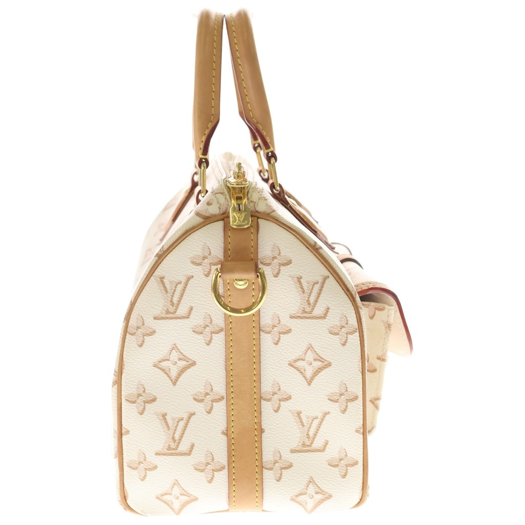 LOUIS VUITTON(ルイヴィトン) モノグラム スピーディバンドリエール25 フォールフォーユー ハンド ショルダーバッグ PVC レザー ホワイト/ブラウン M20919 RFID レディース