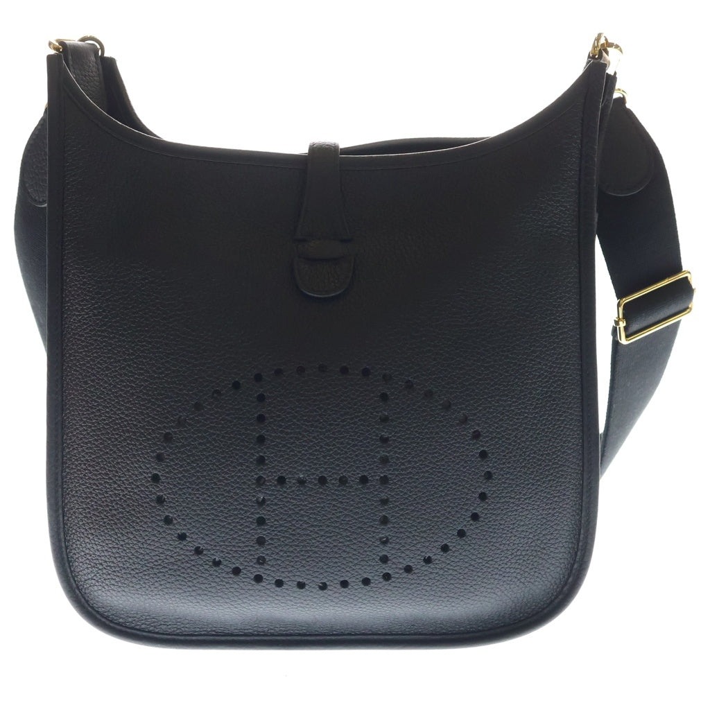 HERMES(エルメス) エブリンPM トリヨンクレマンス ゴールド金具 ショルダーバッグ U刻印 ノワール ブラック レディース