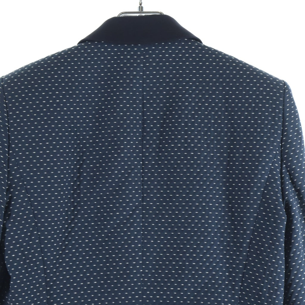 Armani Exchange(アルマーニ エクスチェンジ) ポリエステル コットン ドット柄 1Bテーラードジャケット グリーン系 レディース
