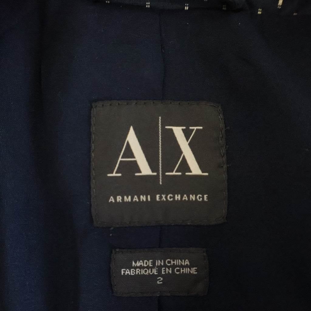 Armani Exchange(アルマーニ エクスチェンジ) ポリエステル コットン ドット柄 1Bテーラードジャケット グリーン系 レディース